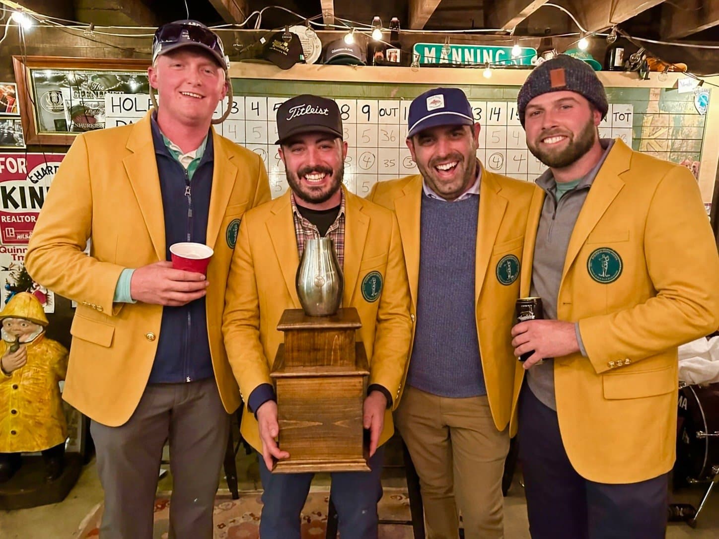 The 2023 champions, The Fuck Sacks, with the Gimme Cup